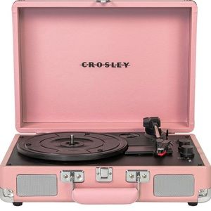Pink Crosley record player